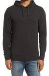 Faherty Legend Pullover Hoodie In Heathered Black Twill