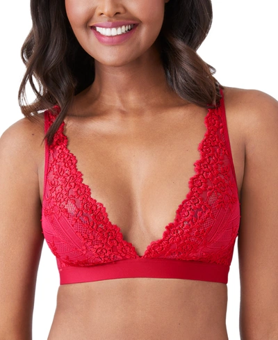 Wacoal Embrace Lace Convertible Plunge Soft Cup Wireless Bra In Persian Red