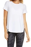 Beyond Yoga Featherweight On The Down Low T-shirt - Size 14 In Cloud White