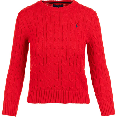 Ralph Lauren Cable-knit Crew Neck Jumper In Red