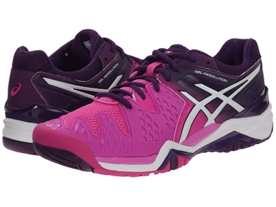 Asics - Gel-resolution(r) 6 (hot Pink/white/purple) Women's Tennis Shoes |  ModeSens