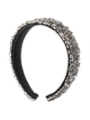 Jennifer Behr Czarina Crystal Embellished Headband In Black