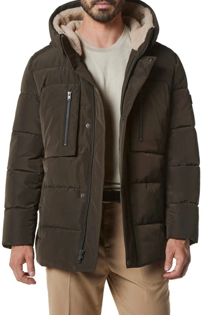 Marc New York Men's Yarmouth Micro Sheen Parka Jacket With Fleece-lined Hood In Jungle