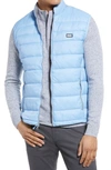 Johnnie-o Hudson Classic Quilted Nylon Vest In Gulf Blue