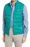 Johnnie-o Hudson Classic Quilted Nylon Vest In Galapgos Green