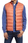 Johnnie-o Hudson Classic Quilted Nylon Vest In Pumpkin