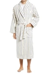 Tekla Classic Striped Organic-cotton Bathrobe In Carmel