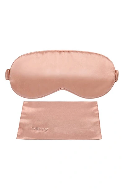 Blissy Silk Sleep Mask In Rose Gold