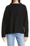 Eileen Fisher Boiled Wool Box Top In Black