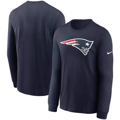 Nike Men's Primary Logo (nfl New England Patriots) Menâs Long-sleeve T-shirt In Blue