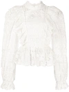 Sea Patrizia Ruffled Lace Tie-back Blouse In White