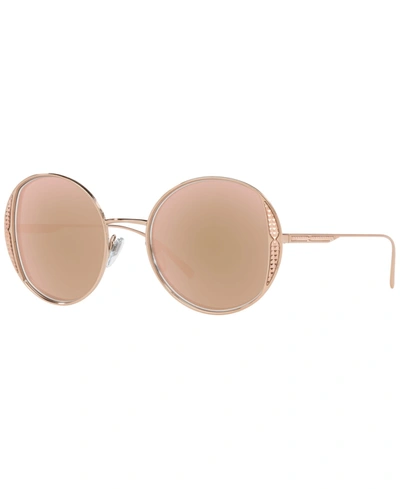 Bvlgari Women's Sunglasses, Bv6169 In Clear Mirror Real Rose Gold