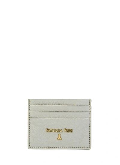 Patrizia Pepe Leather Card Holder In Ice