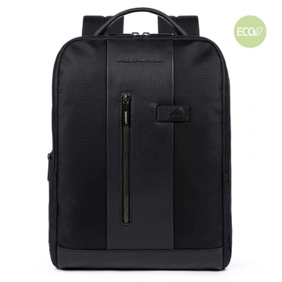 Piquadro Pc Backpack And Ipad Holder In Recycled Fabric Brief 2  - Atterley In Black