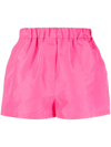 Msgm Nylon Shorts In #ff00ff