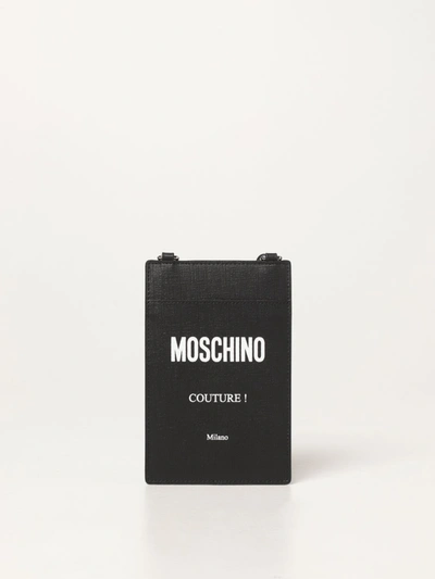 Moschino Couture Cover In Synthetic Leather In Black