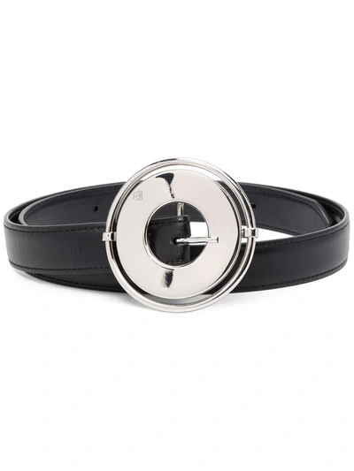 Paco Rabanne Leather Belt With Maxi Buckle In Black