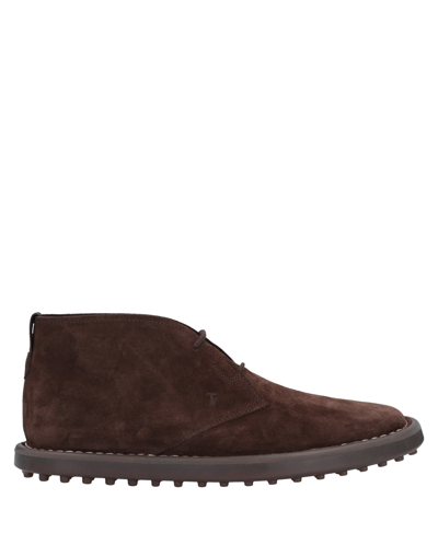 Tod's Ankle Boot In Suede In Brown
