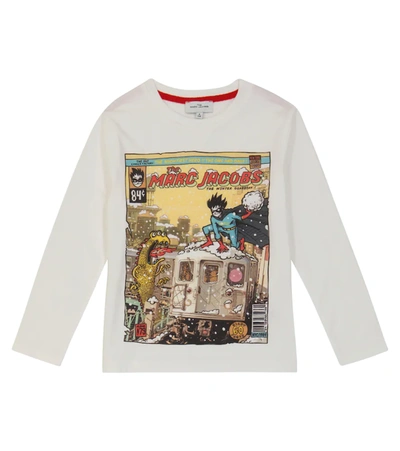 The Marc Jacobs Kids' Superhero Long-sleeve Graphic T-shirt In White