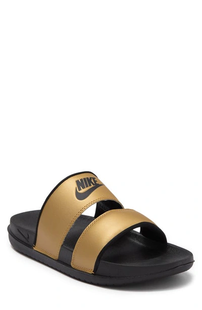 Nike Offcourt Duo Strap Slide Sandal In 700 M Gold/black