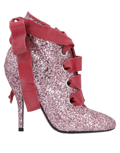 Ermanno Scervino Ankle Boots In Pink