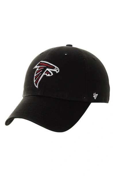 47 Nfl ' Brand Black Cleanup Adjustable Hat In Falcons