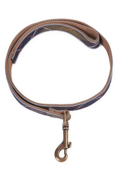 Barbour Reflective Tartan Dog Lead In Classic Tartan
