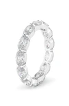 Hautecarat Oval Lab Created Diamond Half Eternity Ring In 2.73 Ctw White Gold