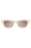 Givenchy Women's Cat Eye Sunglasses, 52mm In Ivory/silver