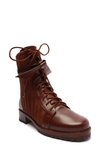 Alexandre Birman Clarita Quilted Combat Boot In Rum