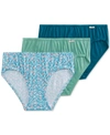 Jockey Elance Bikini Underwear 3 Pack 1481 1489 (also Available In Plus Sizes) In Meadow Green/trellis/teal Oasis