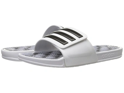 Adidas Originals Adidas - Adissage 2.0 M Stripe  (white/black/white(graphic)) Men's Slide Shoes | ModeSens