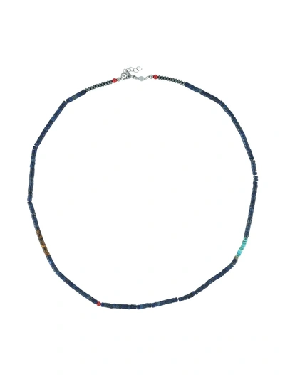 Nialaya Jewelry Heishi Faceted Bead-embellished Necklace In Blau