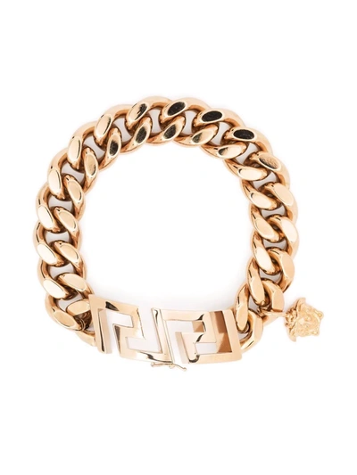 Versace The Greek Chain Bracelet In Gold | ModeSens