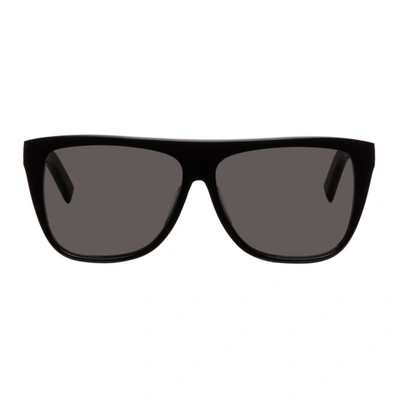 Saint Laurent Black New Wave Sl 1 Square Sunglasses In 002 Black
