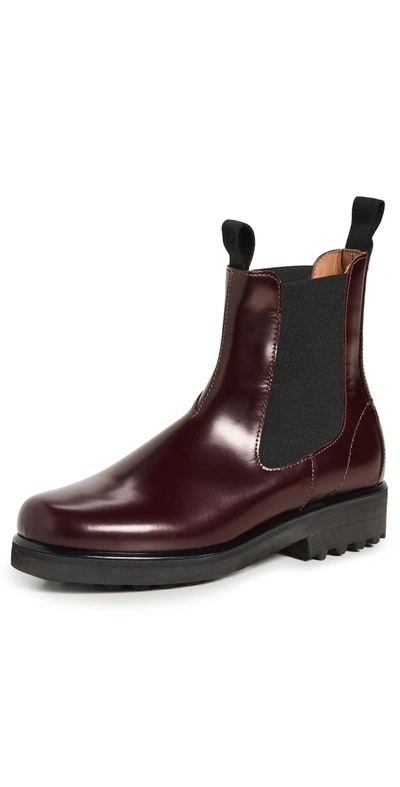 Emme Parsons Zion Boots In Oxblood Spazzolato