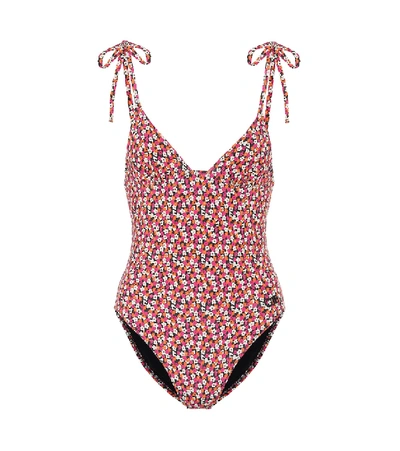 Solid & Striped The Olympia Floral Swimsuit In Pink