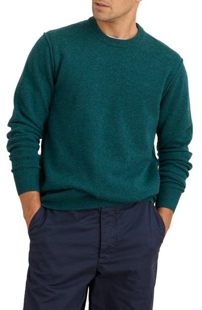 Alex Mill Merino Wool Crewneck Sweater In Dark Pine
