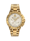 Versace Sport Tech Ip Yellow Gold Chronograph Bracelet Watch In Silver/gold