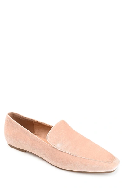 Journee Collection Silas Velvet Loafer In Tan/beige