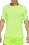 Nike Dri-fit 365 Running T-shirt In Volt/ Heather