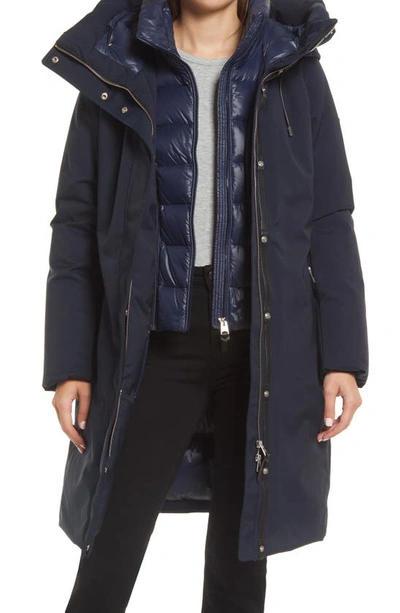 Mackage Shiloh Water Resistant Down Parka In Navy