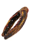 Lele Sadoughi Abstract Leopard Knotted Headband In Terracotta