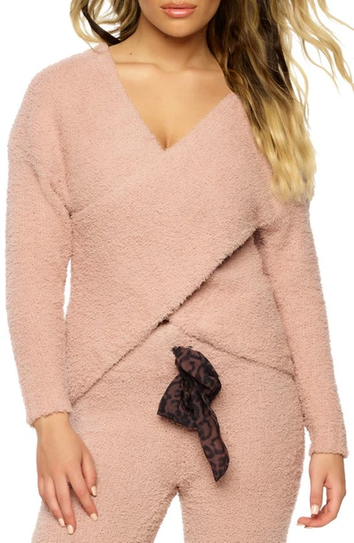 Felina Denali Cozy Knit Wrap Sweater In Shadow Grey