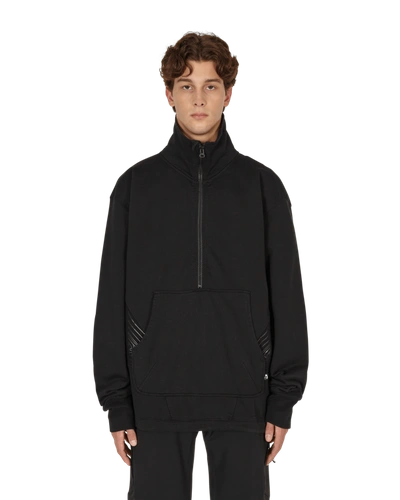 Affix Audial Half Zip Sweatshirt In Black