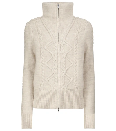 Isabel Marant Dixon Cable-knit Wool-blend Cardigan In Ivory