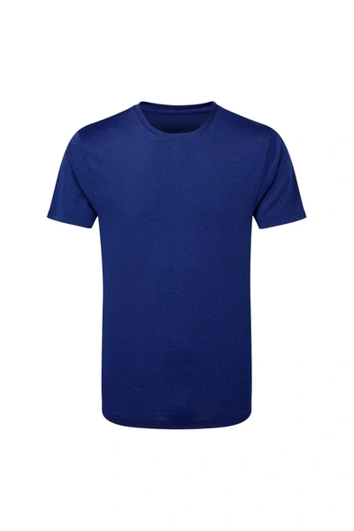 Tridri Tri Dri Mens Short Sleeve Lightweight Fitness T-shirt (royal/ Black Melange) In Blue