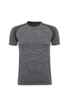Tridri Mens Seamless 3d Fit Multi Sport Performance Short Sleeve Top (charcoal) In Grey