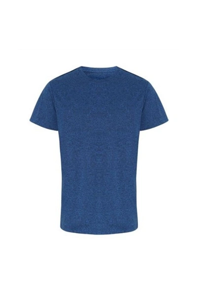 Tridri Tri Dri Mens Short Sleeve Lightweight Fitness T-shirt (teal/ Black Melange) In Blue