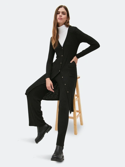 Michael Stars Ella Long Cardigan In Black